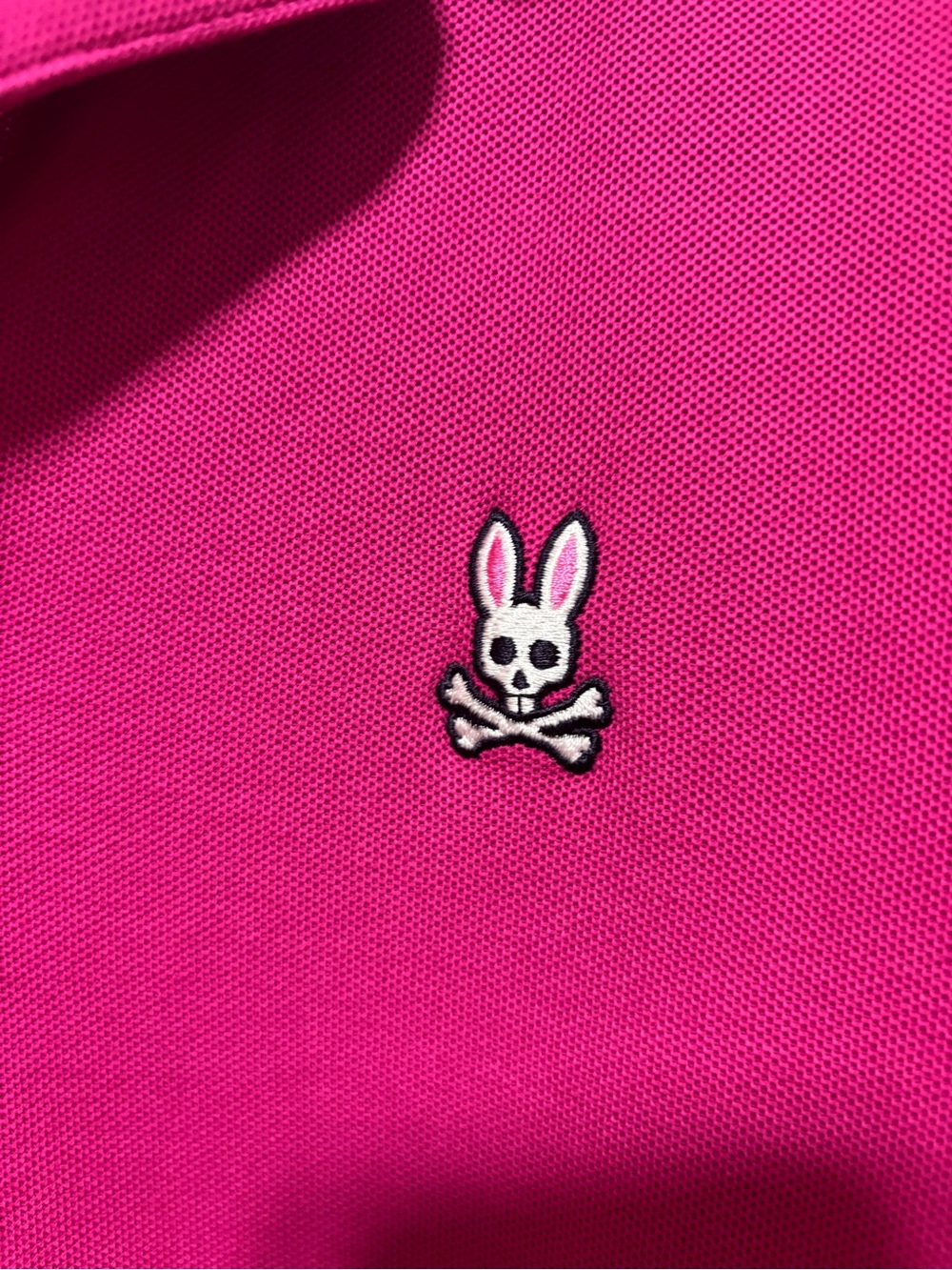 Psycho Bunny Men’s Size 9 Magenta Pima Cotton Polo Shirt Embroidered Logo - Picture 8 of 9